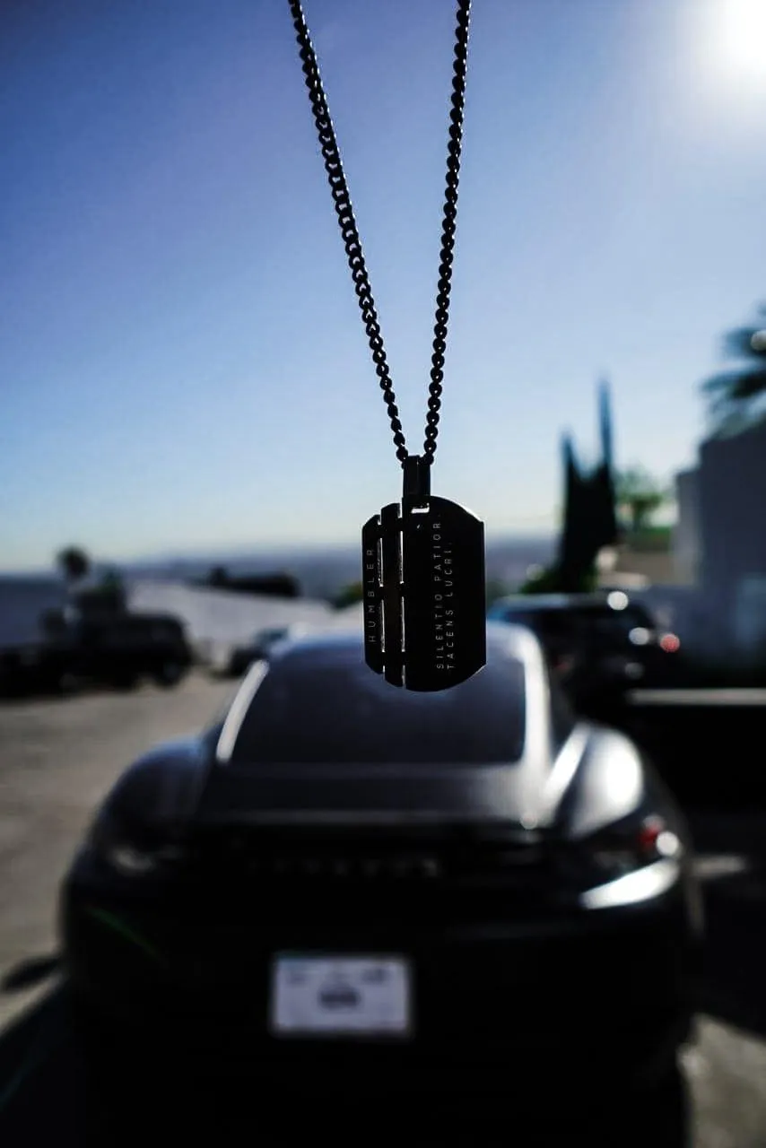 'Win In Silence' Dog Tag ( Black )