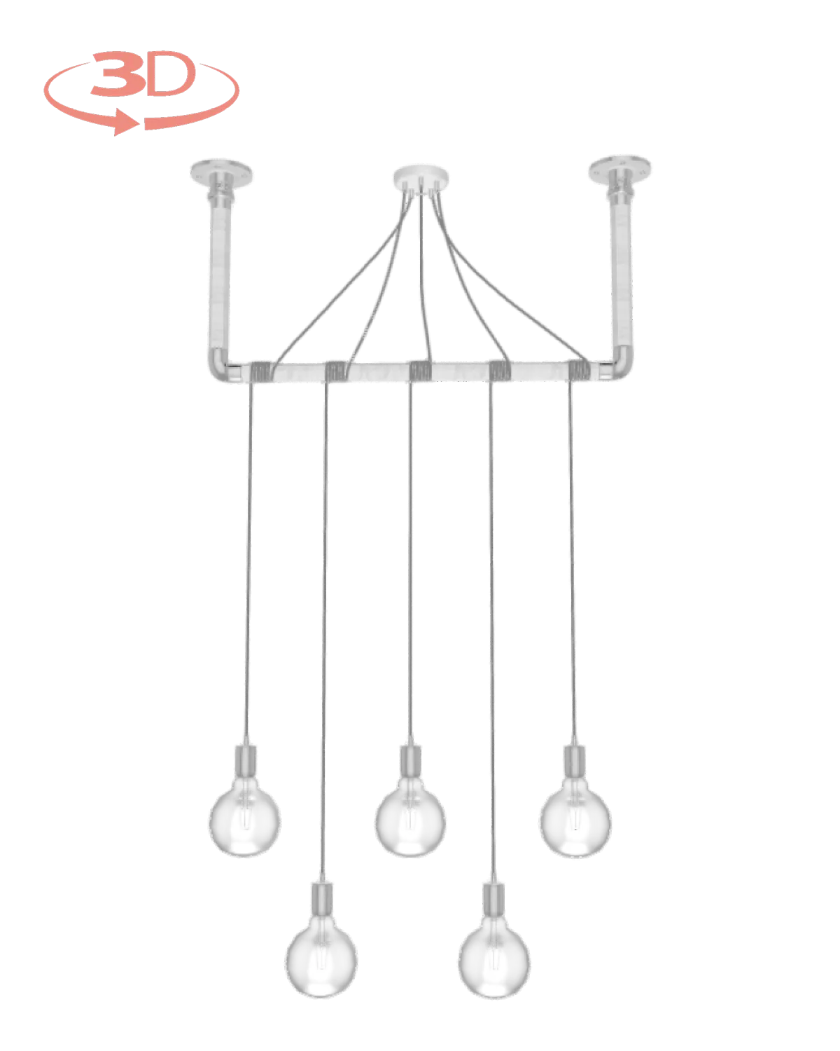 Wrap Chandelier: Design Your Own 5 Pendant