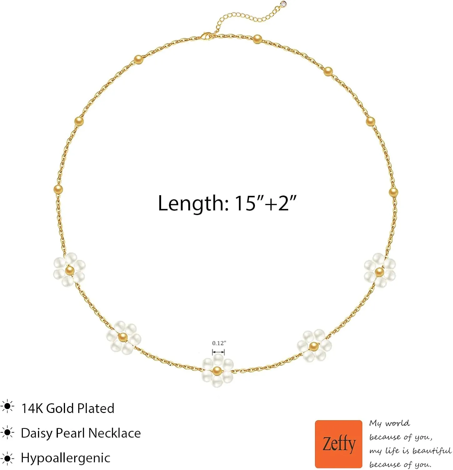Zeffy Pearl Necklace 4MM/6MM/8MM Dainty Round Imitation Pearl Choker Necklace Wedding Pearl Necklace Delicate Jewelry for Women Simple Bridesmaid Jewelry Gifts